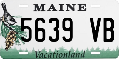ME license plate 5639VB