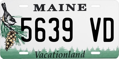 ME license plate 5639VD