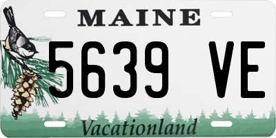 ME license plate 5639VE