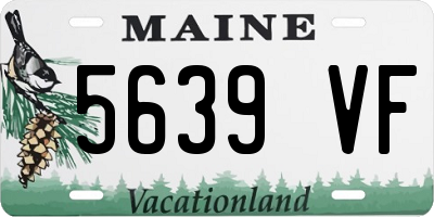 ME license plate 5639VF