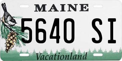 ME license plate 5640SI