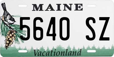 ME license plate 5640SZ