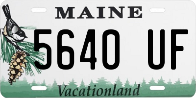 ME license plate 5640UF