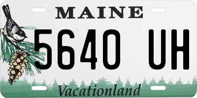 ME license plate 5640UH
