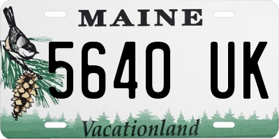 ME license plate 5640UK