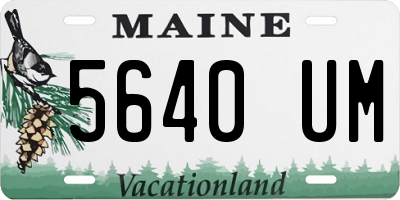 ME license plate 5640UM