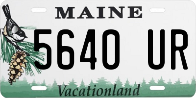 ME license plate 5640UR