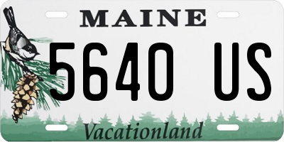 ME license plate 5640US