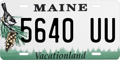 ME license plate 5640UU