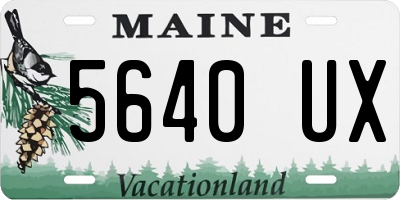 ME license plate 5640UX