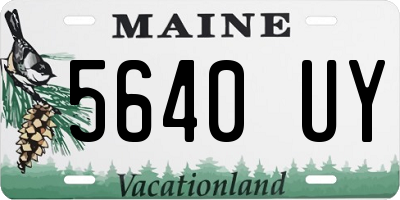 ME license plate 5640UY