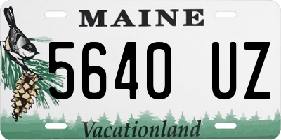 ME license plate 5640UZ