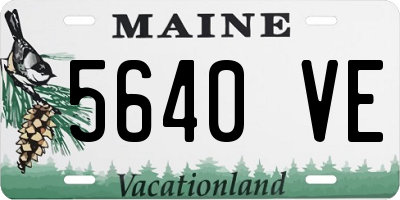 ME license plate 5640VE