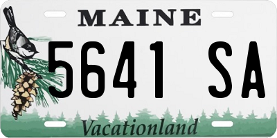 ME license plate 5641SA