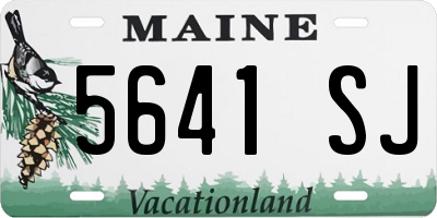 ME license plate 5641SJ