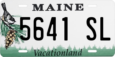 ME license plate 5641SL