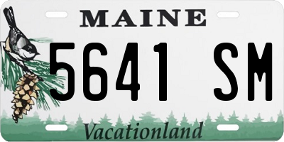 ME license plate 5641SM