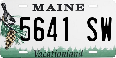 ME license plate 5641SW