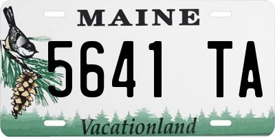 ME license plate 5641TA
