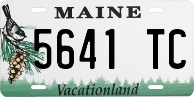 ME license plate 5641TC