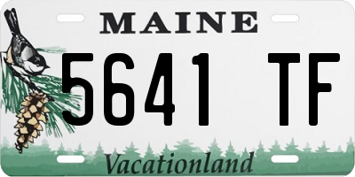 ME license plate 5641TF