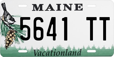 ME license plate 5641TT