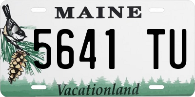 ME license plate 5641TU