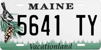 ME license plate 5641TY