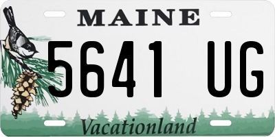 ME license plate 5641UG