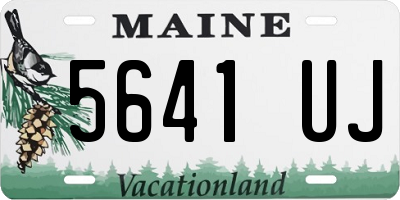 ME license plate 5641UJ