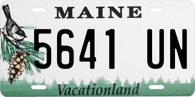 ME license plate 5641UN