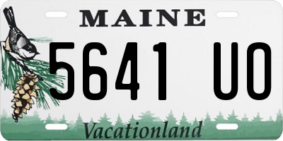 ME license plate 5641UO