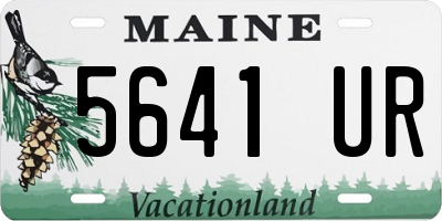 ME license plate 5641UR