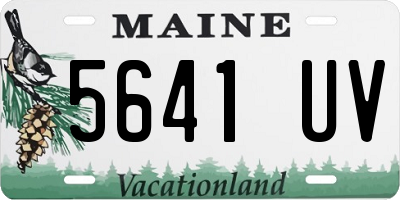 ME license plate 5641UV