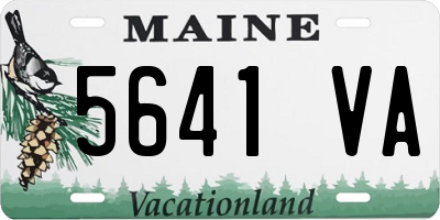ME license plate 5641VA