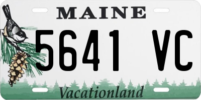 ME license plate 5641VC