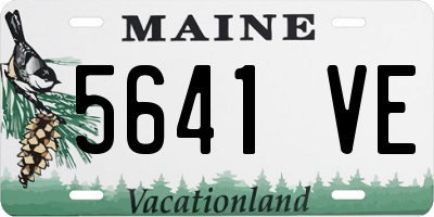 ME license plate 5641VE