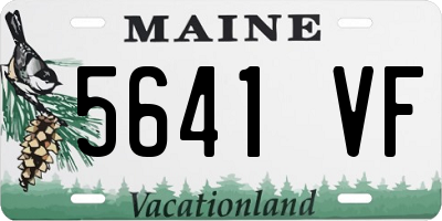 ME license plate 5641VF