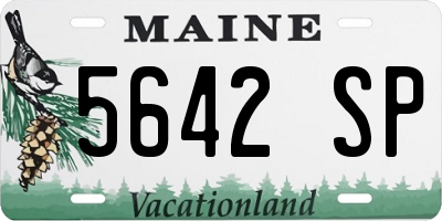 ME license plate 5642SP