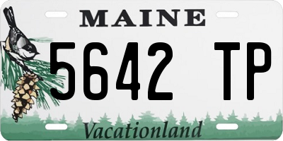 ME license plate 5642TP