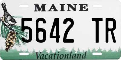 ME license plate 5642TR