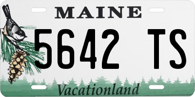 ME license plate 5642TS