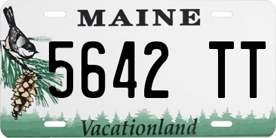 ME license plate 5642TT