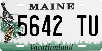 ME license plate 5642TU