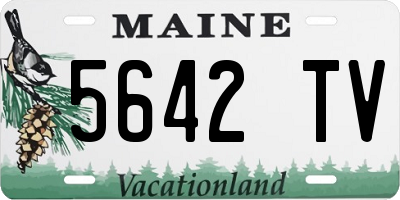 ME license plate 5642TV
