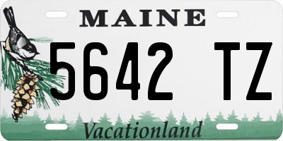 ME license plate 5642TZ