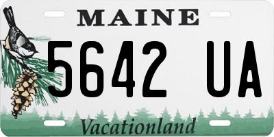 ME license plate 5642UA