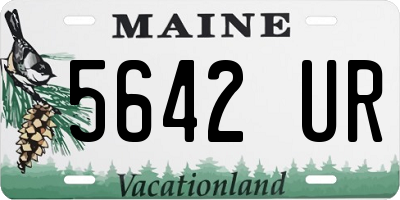 ME license plate 5642UR