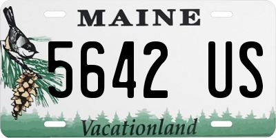 ME license plate 5642US