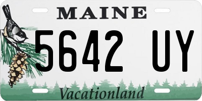 ME license plate 5642UY